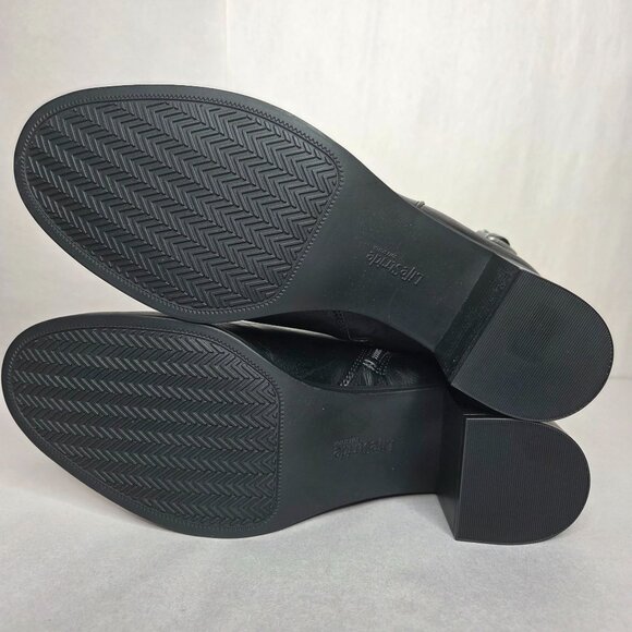 NWT Life Stride Women's Lorelai Block-Heel Black Faux Leather Booties - Picture 6 of 7